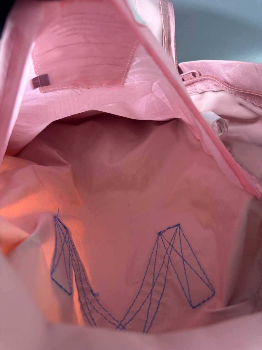 The Fjallraven Kanken Backpack in Pink Air Blue - Picture 12 of 13
